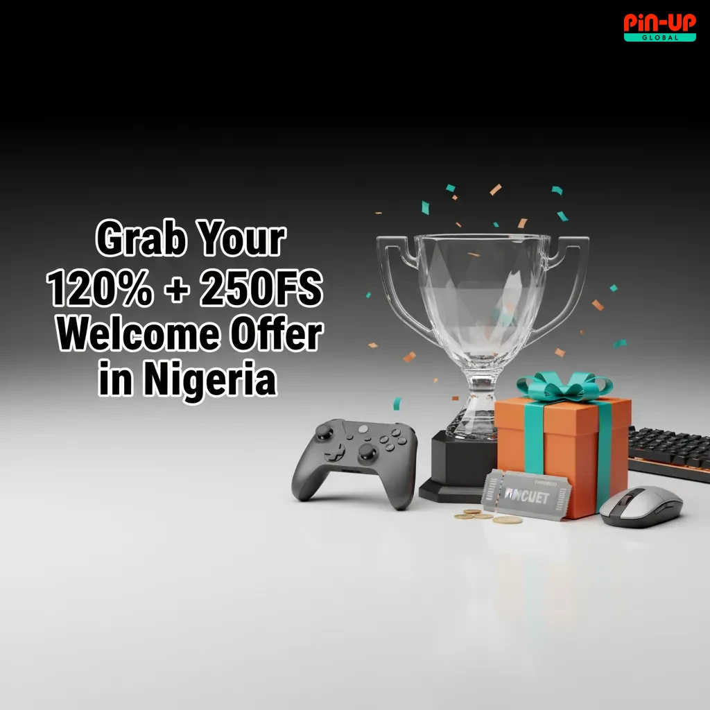 Pin-Up Nigeria welcome: 120% bonus + 250 FS up to ₦9,000,000 on first deposit for CS2 betting.